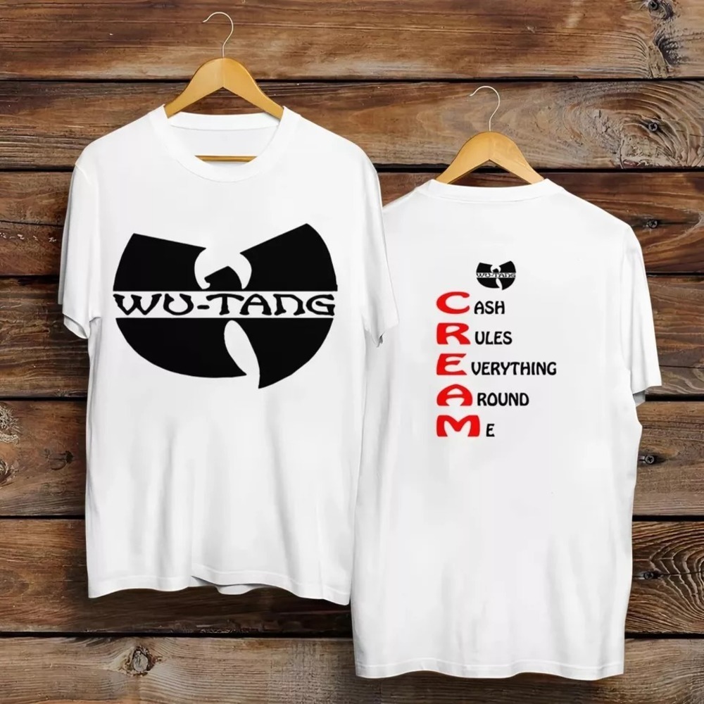 1993 Enter The WU-TANG Cream Rap Clan 90s Hip Hop Rare T-shirt 2 Sided
